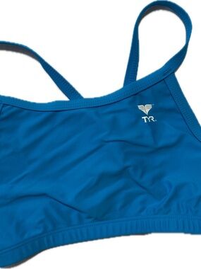 TYR Blue Women's Swim Sports Bikini Top